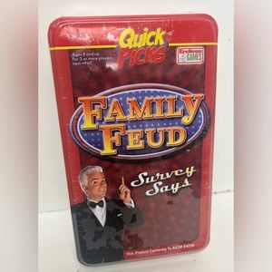 Quick Picks Family Feud Survey Says Travel Size 2008 board game NIB